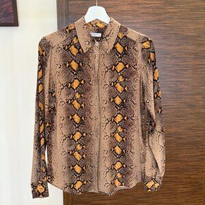 Equipment Femme Patterned Silk Button-Up Blouse